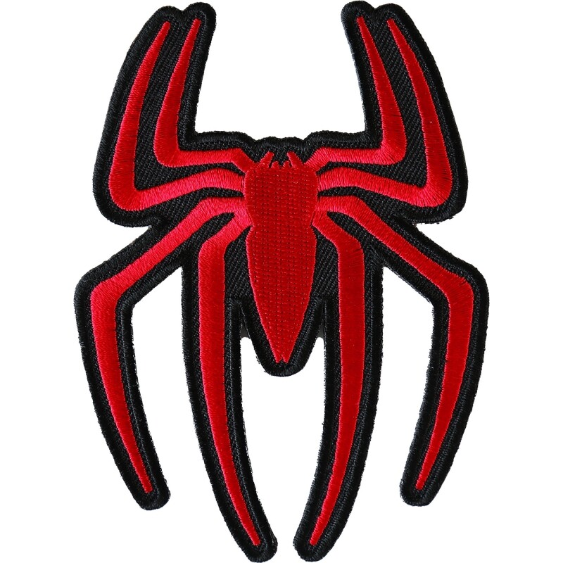 Embroidered Patch (Iron-On), Red Spider Patch, 3" x 4"