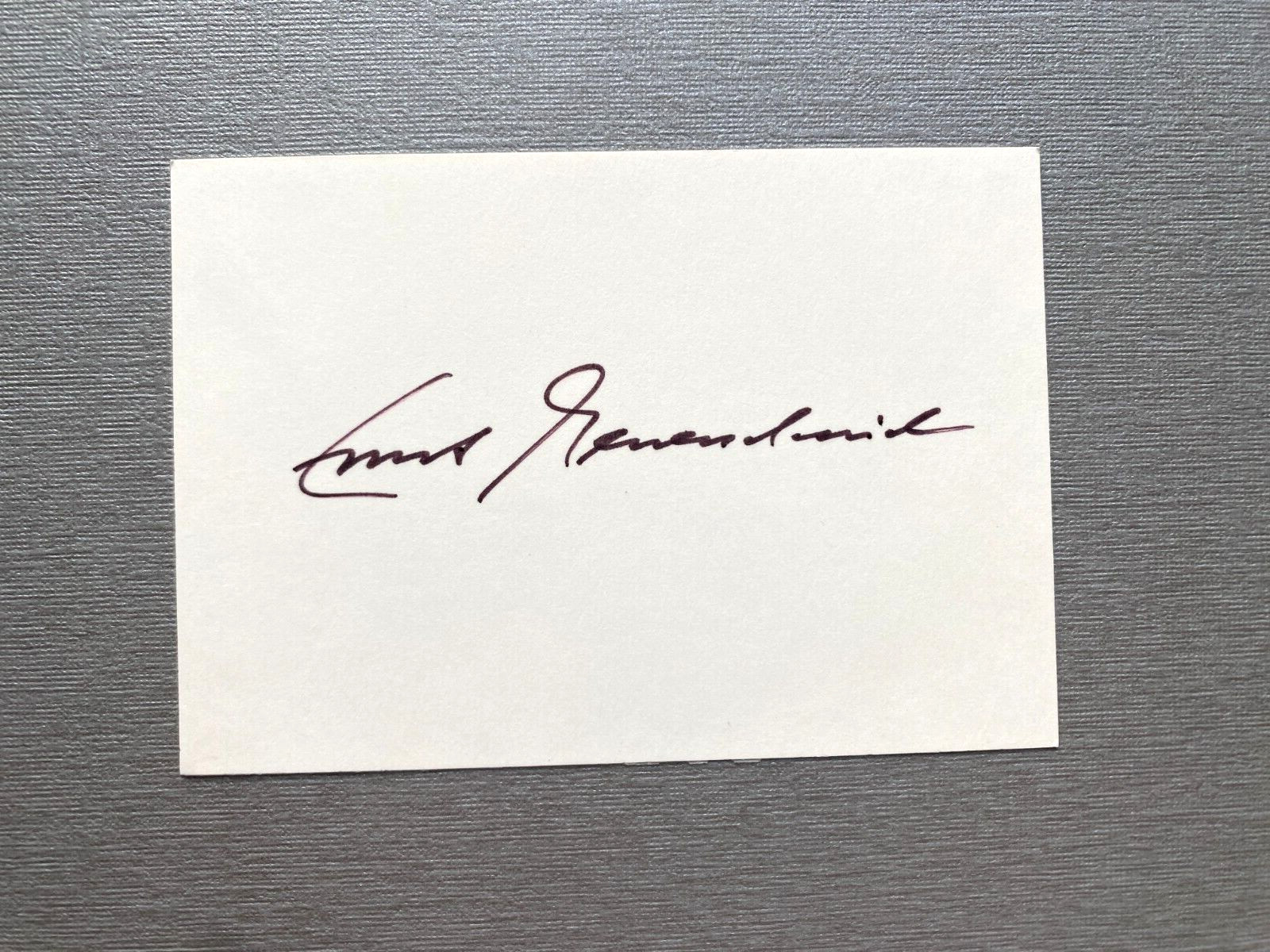 Ernst Messerschmid astronaut STS-61-A signed letter card 7x10.5 autograph