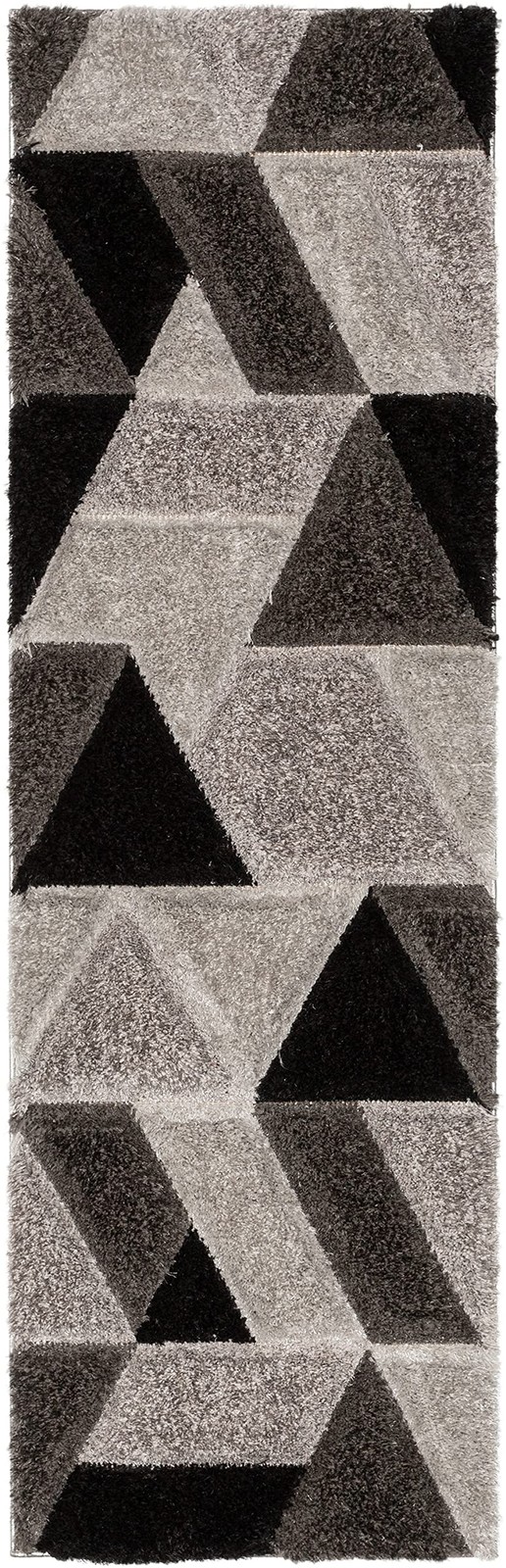 Well Woven Loecke Black Triangle Boxes Geometric Thick Soft Plush 3D Textured...