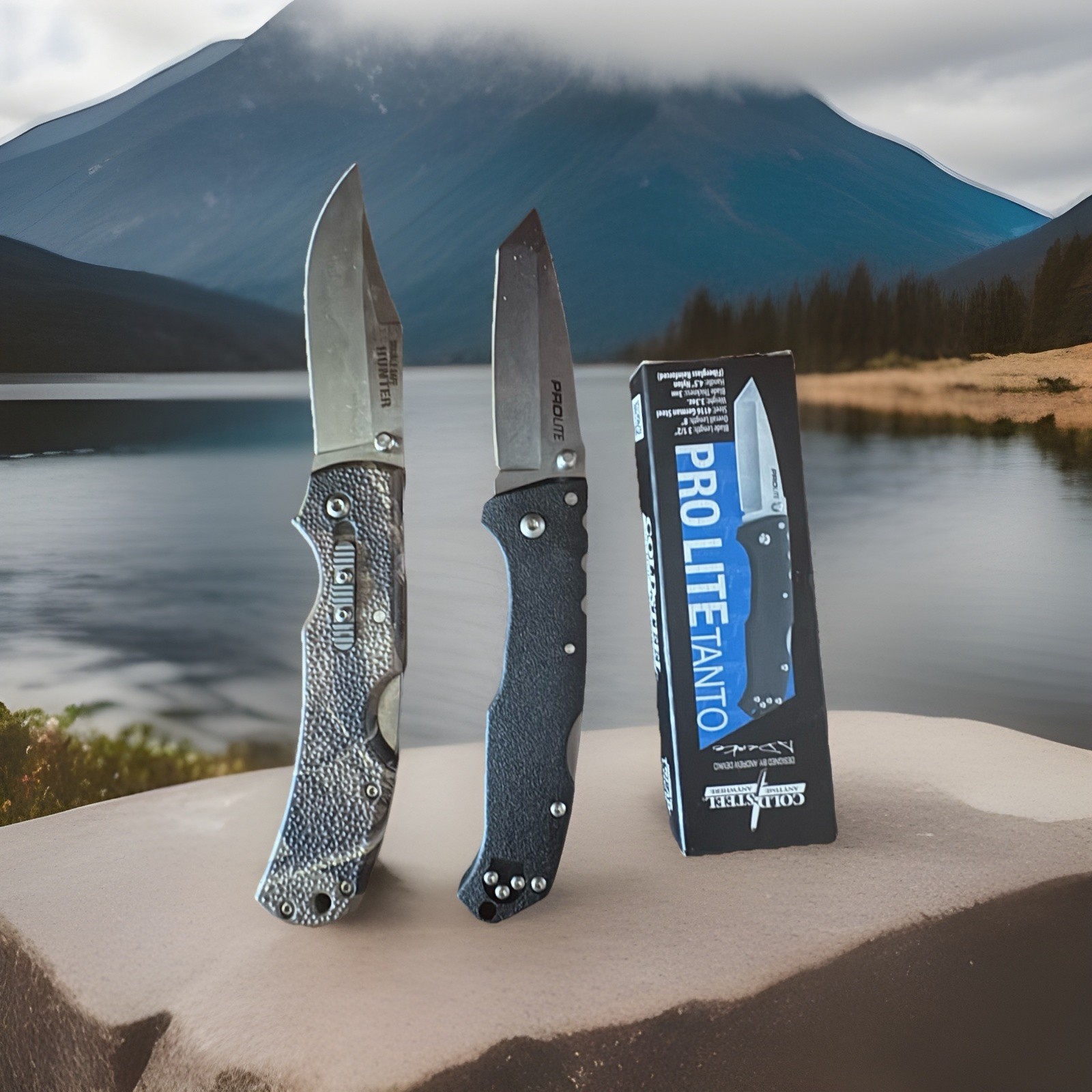 2- Cold Steel Double Safe Hunter & Prolite Tanto Knife