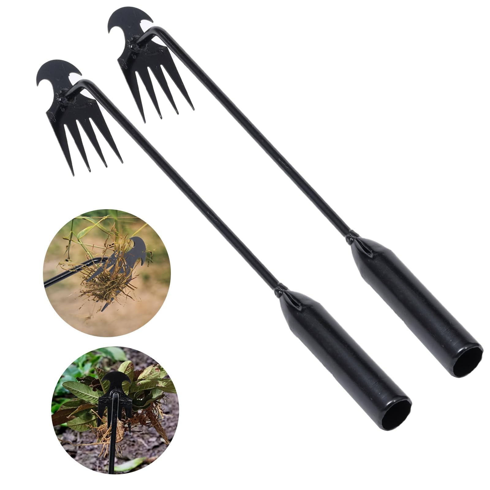Weed Puller Tool Garden Pulling Tool, Portable Weeder Black