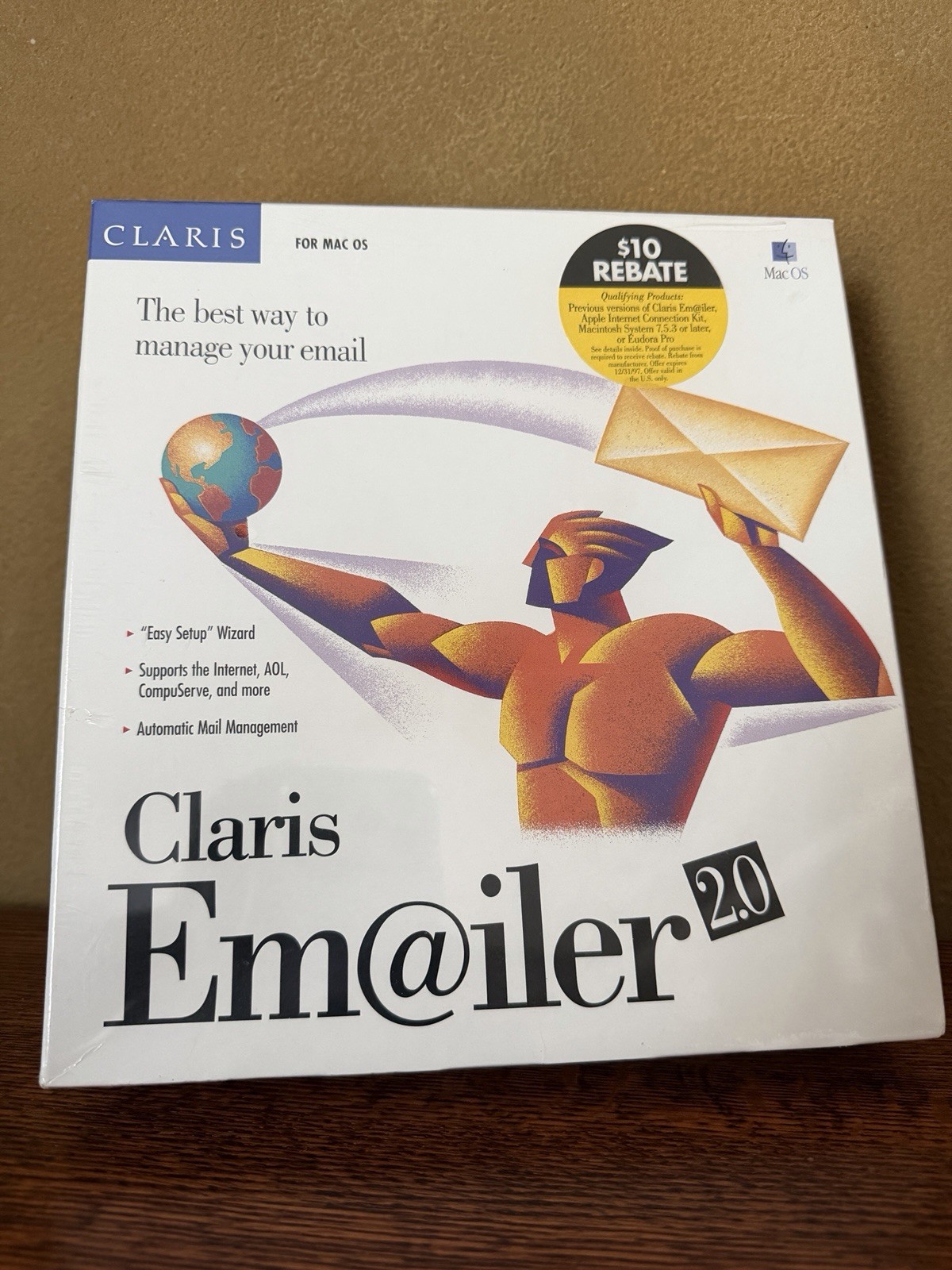 Claris Emailer Software 2.0 CD Software New Factory Sealed Vintage For Mac OS