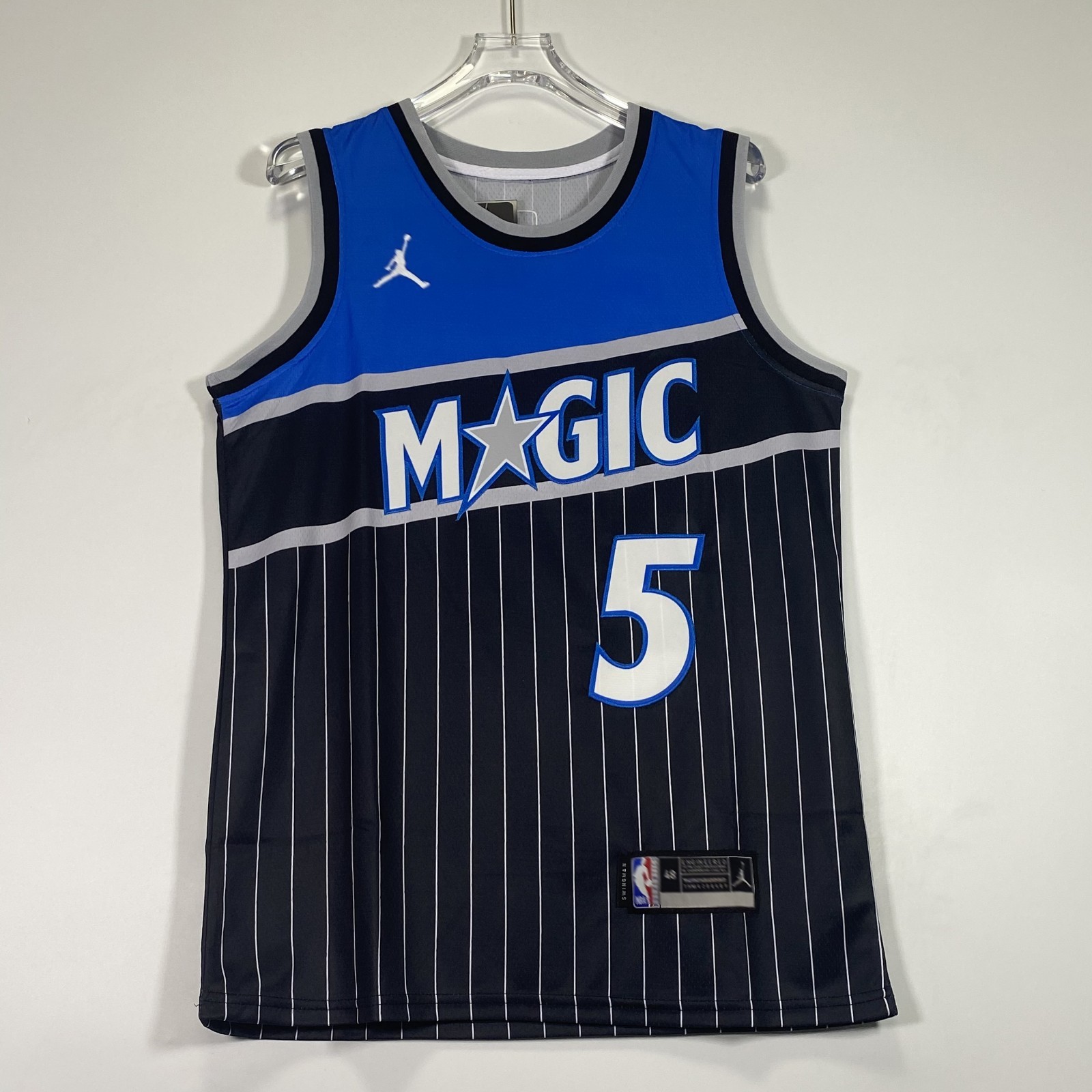 Paolo Banchero #5 Embroidered Fan Commemorative Collectible Jersey, Black-Blue