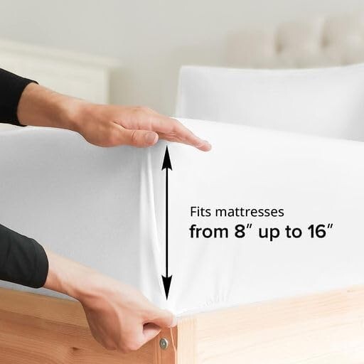 Queen Size 4 Piece Sheet Set - Comfy Breathable & Cooling Sheets - Hotel Luxury