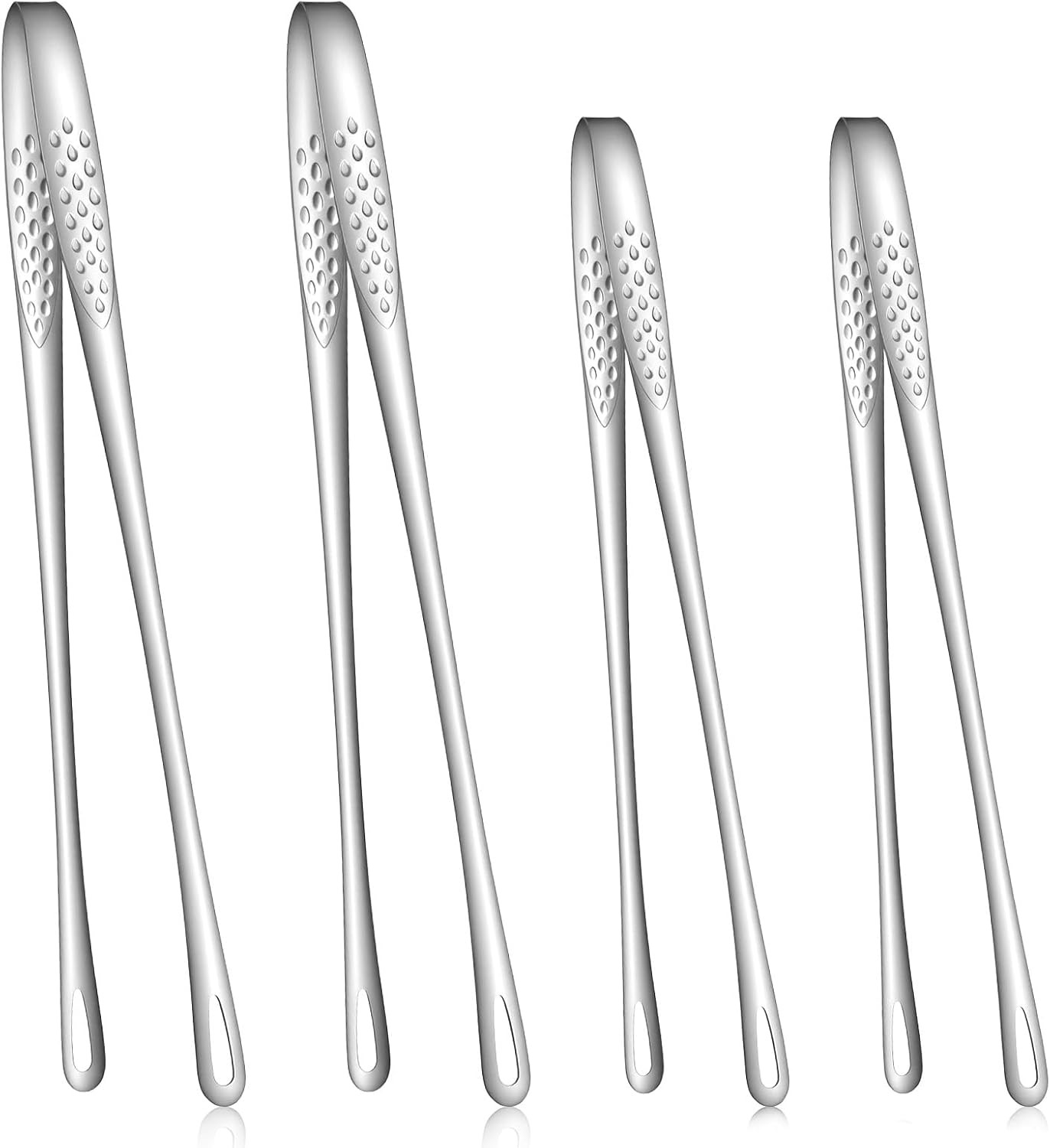 4 Pack Grill Tongs Korean BBQ Cooking Tongs 9" & 11" Stainless Steel Kitchen