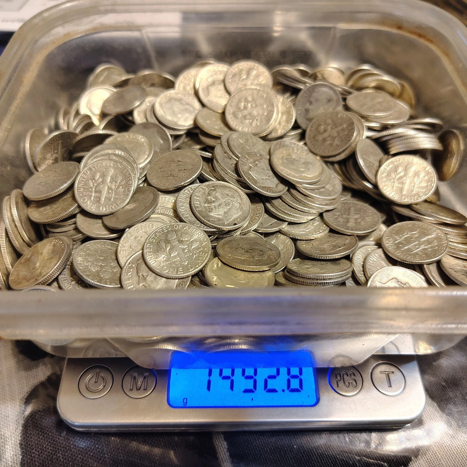 ( 7)  90% Silver Roosevelt  1946-1964 DIMES from my Grandfathers Collection
