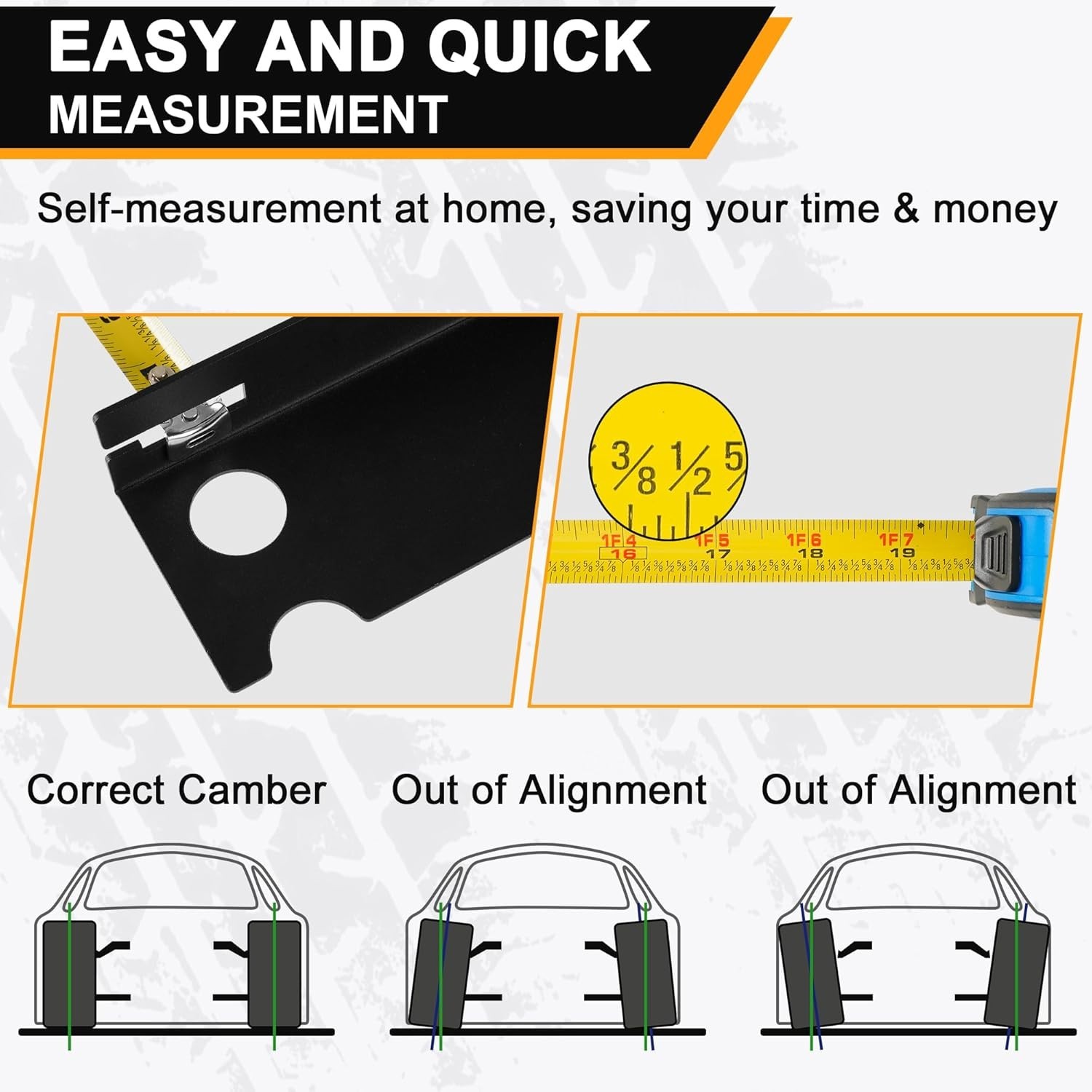 Compact Toe Alignment Kit - Easy DIY Wheel Alignment at Home///`