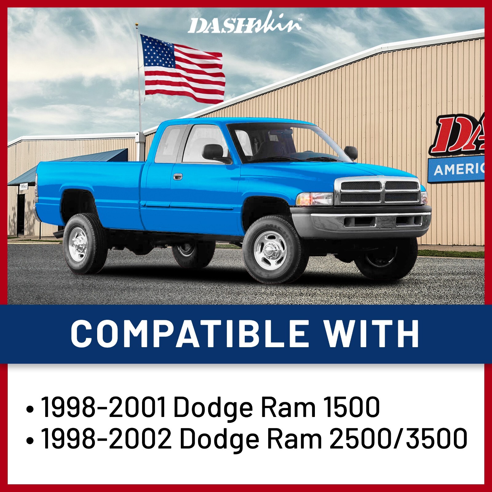 DashSkin Molded Dash Cover for 1998-2001 Dodge Ram in Mist Grey *C3