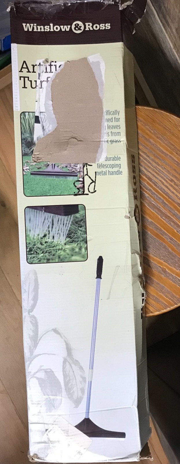 Winslow & Ross Artificial Turf Rake Telescoping Handle NEW