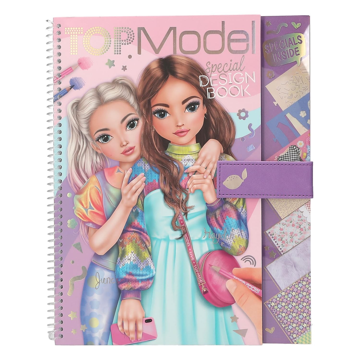 Depesche TOPModel 13584 Colouring Book with 33 Pre-Printed Pages for Design
