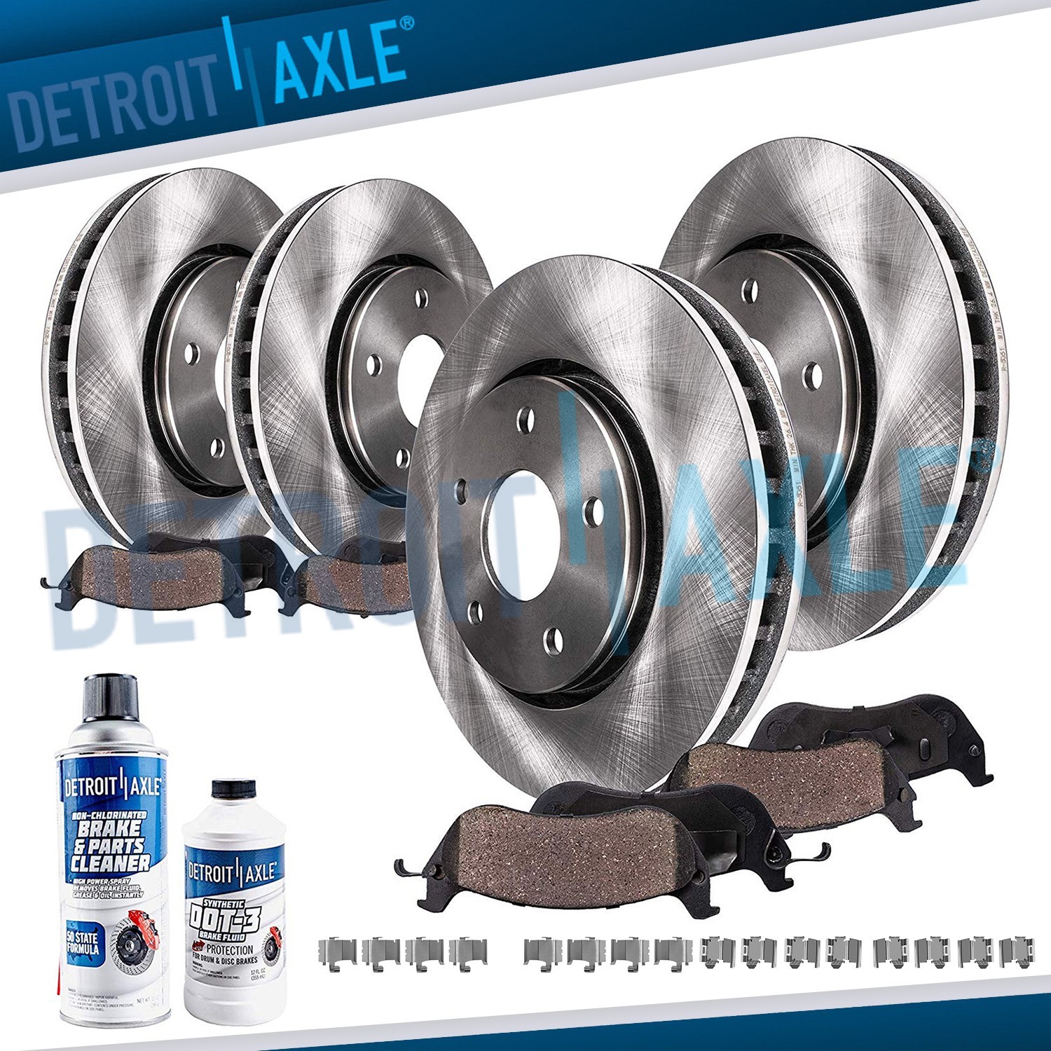 352mm Front & 345mm Rear Rotors Brake Pads for 2013-2019 MKS MKT Ford Explorer