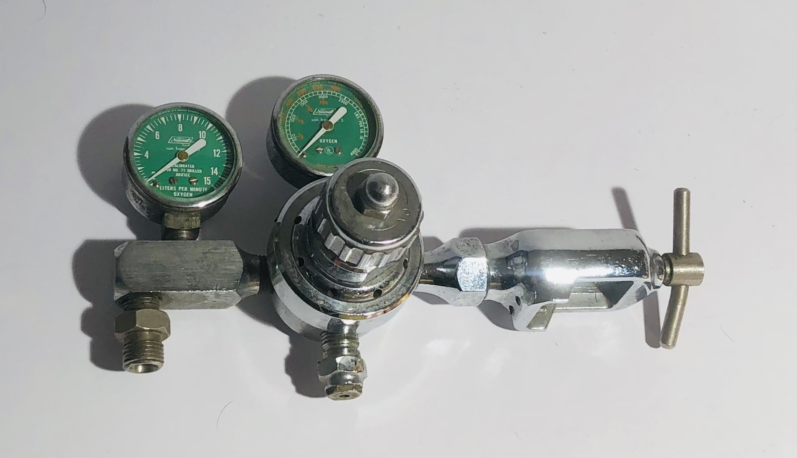 National Oxygen Therapy Regulator No. 704 With 2 Gauges