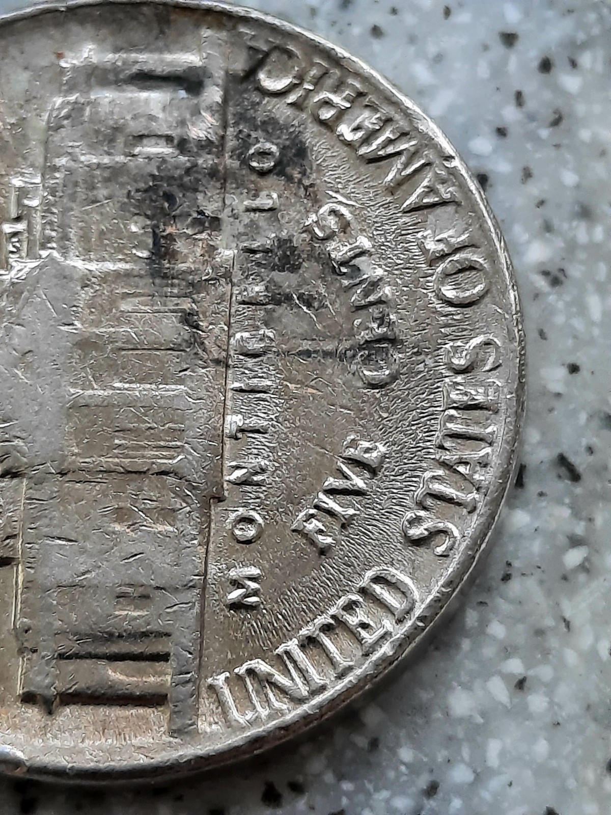 1983 P Jefferson Nickel Reverse Error's