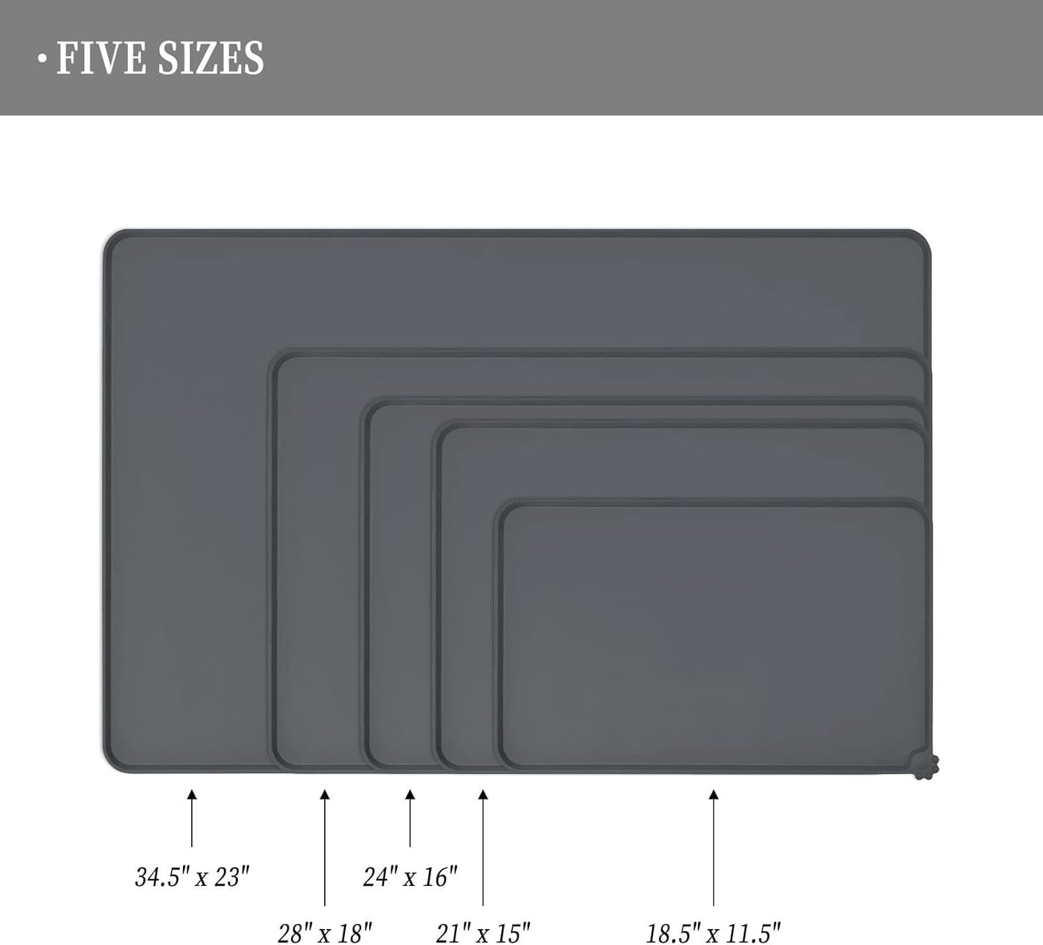 Quality Silicone Pet Feeding Mat 18.5 Inch For Clean Dining Experience