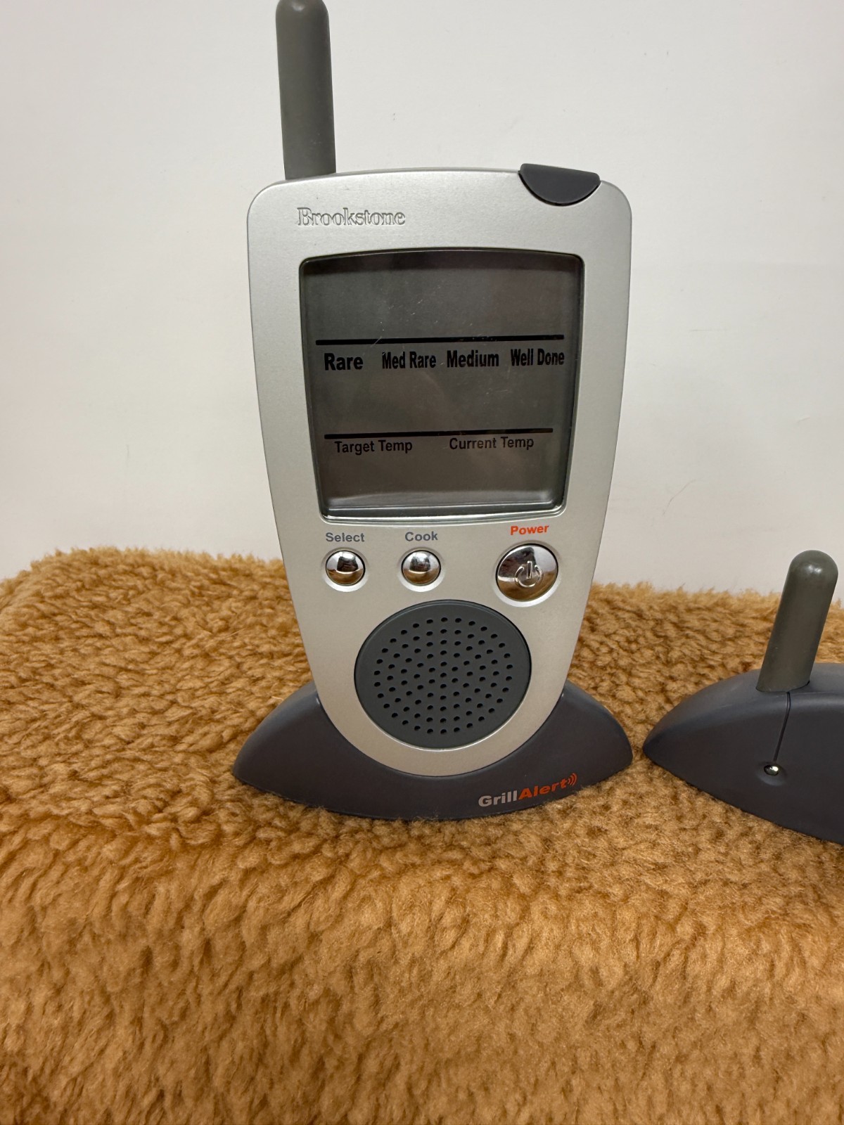 Brookstone Grill Alert Talking Remote Thermometer Wireless Moniter USED Clean
