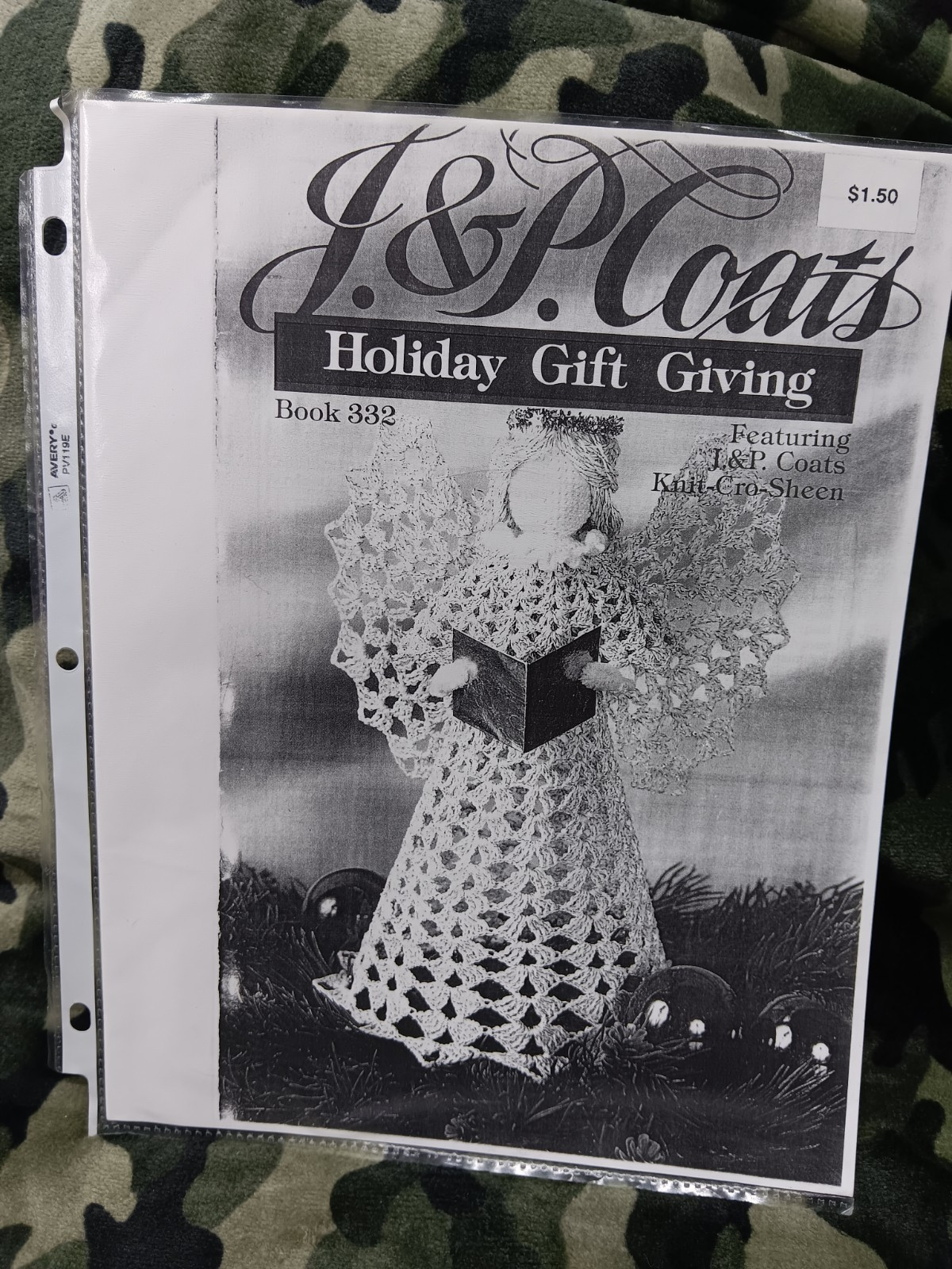 Crochet Patterns Bundle Loose Leaf Copied Paper Pattern Book 332 Holiday Gift