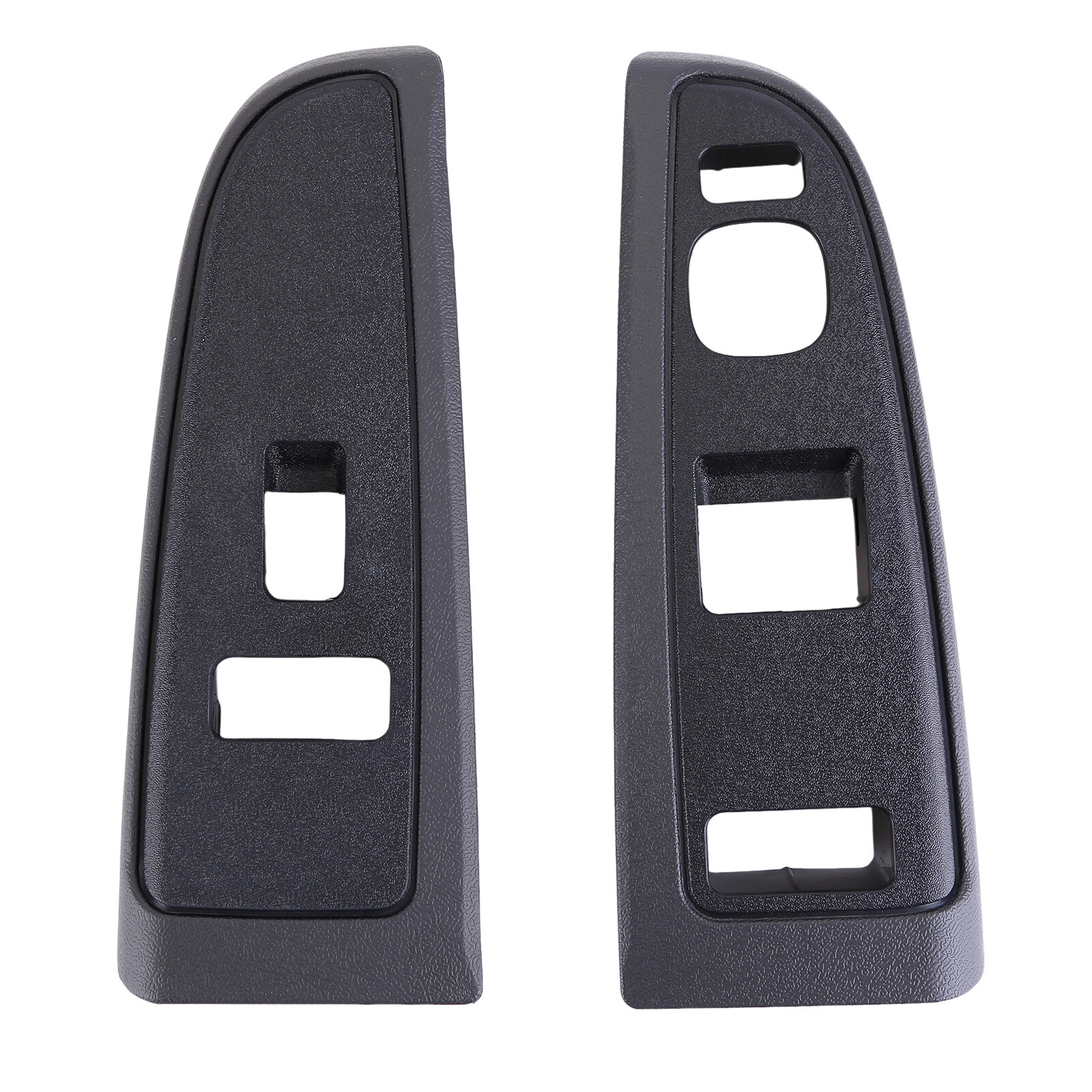 Pair Power Window Switch Bezels For 04-07 Silverado Sierra Front Door Pewter