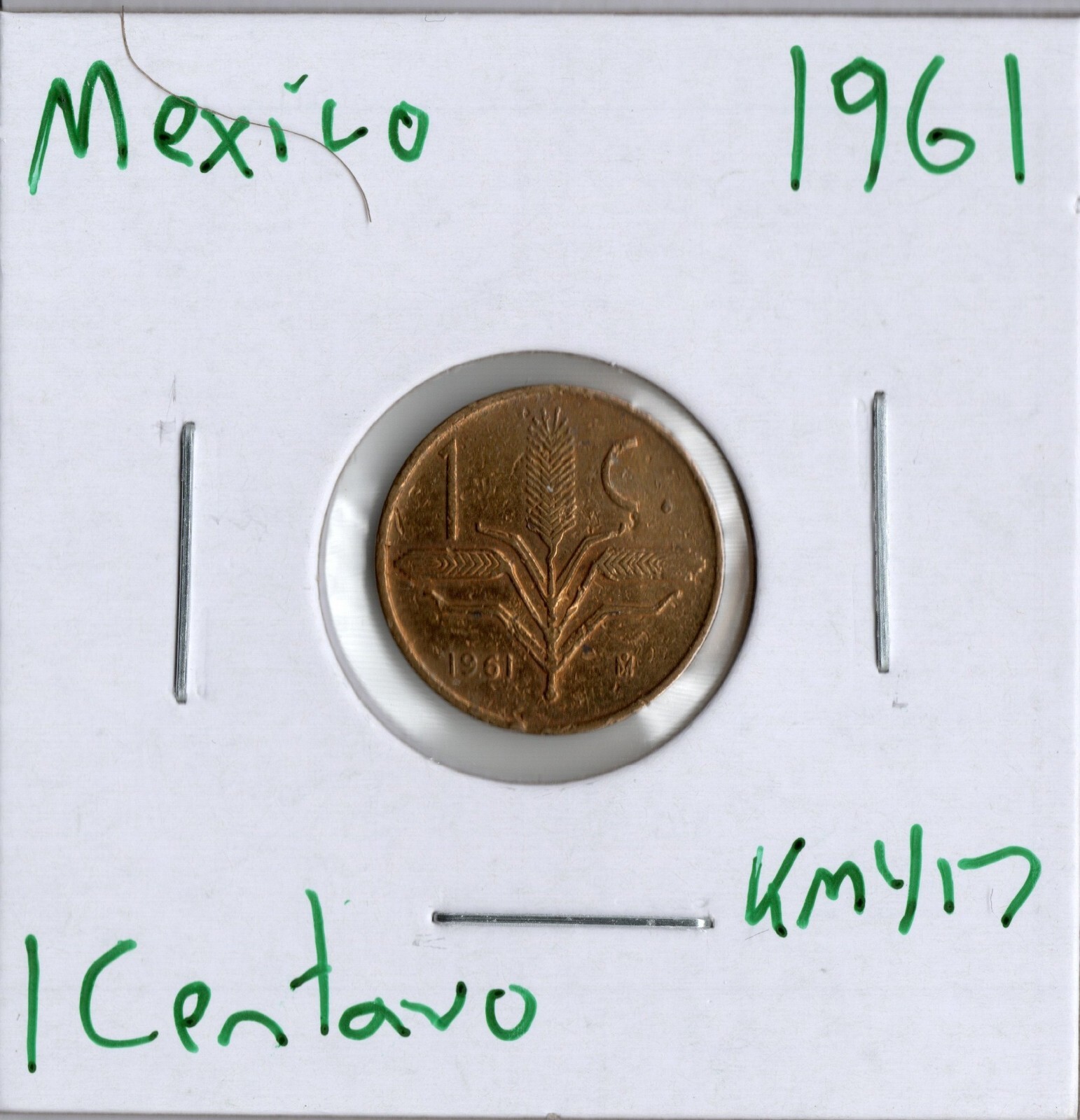 Coin Mexico 1 Centavo 1961 KM417