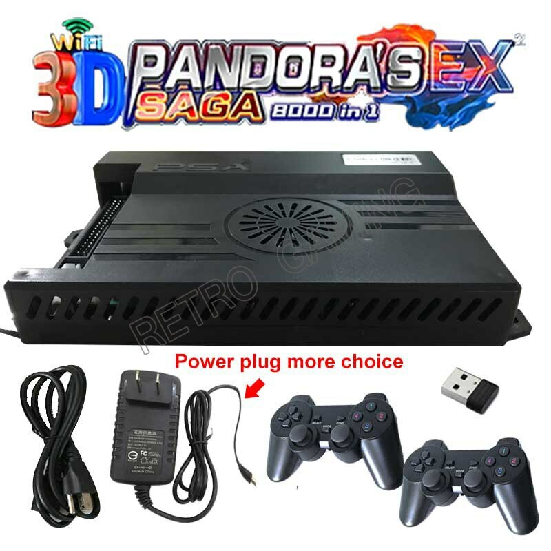 Pandora Box Saga EX  3D 8000 in 1 Arcade board DIY Kit usb wireless gamepad kit