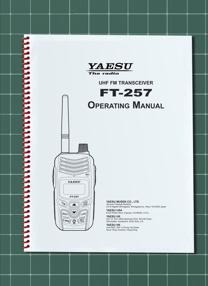 Yaesu FT-257 — Operating Manual Guide Documentation — 64 Pages — USA Made