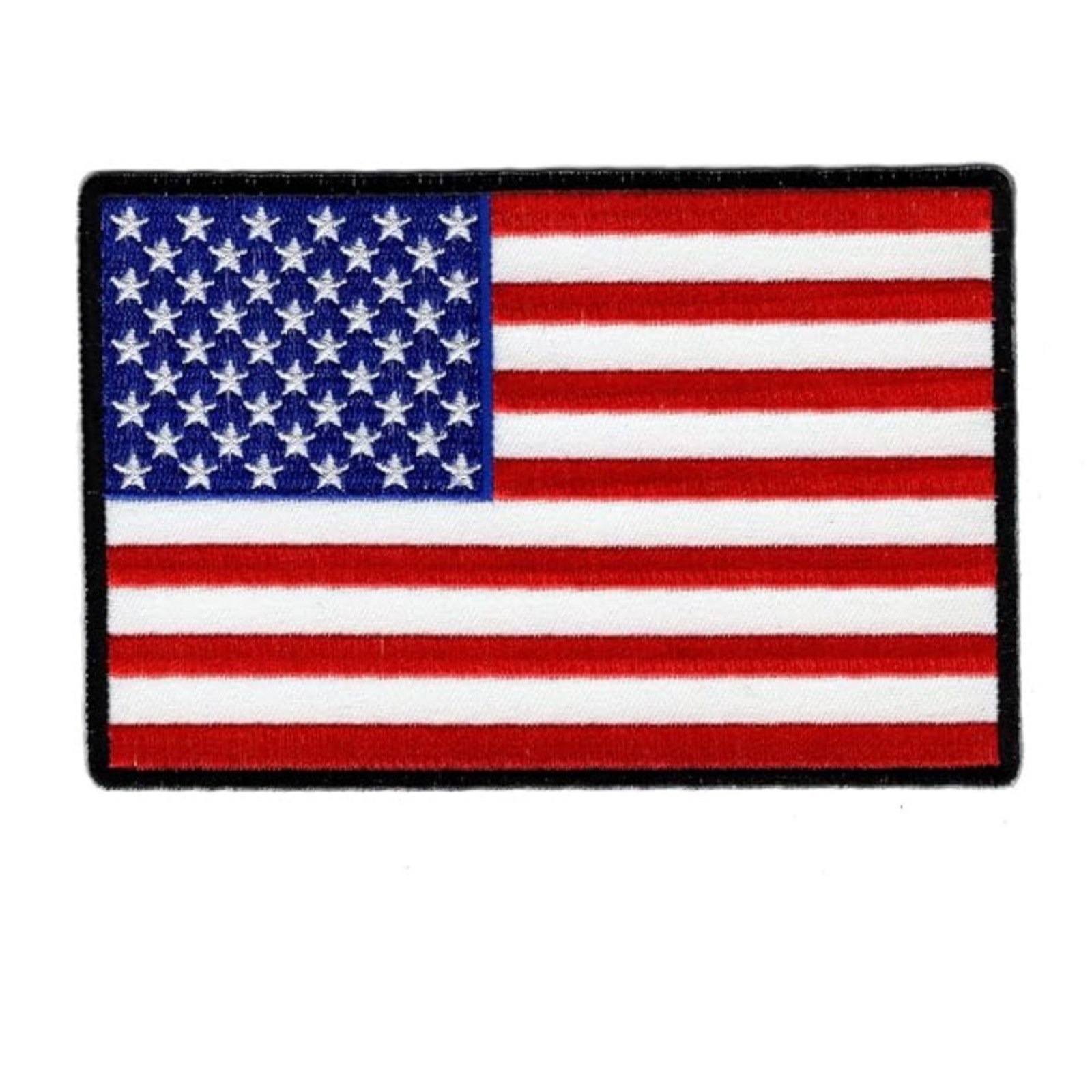 USA American Flag Embroidered Iron on Sew on Patch (6.0 X 4.0 -MTF11)