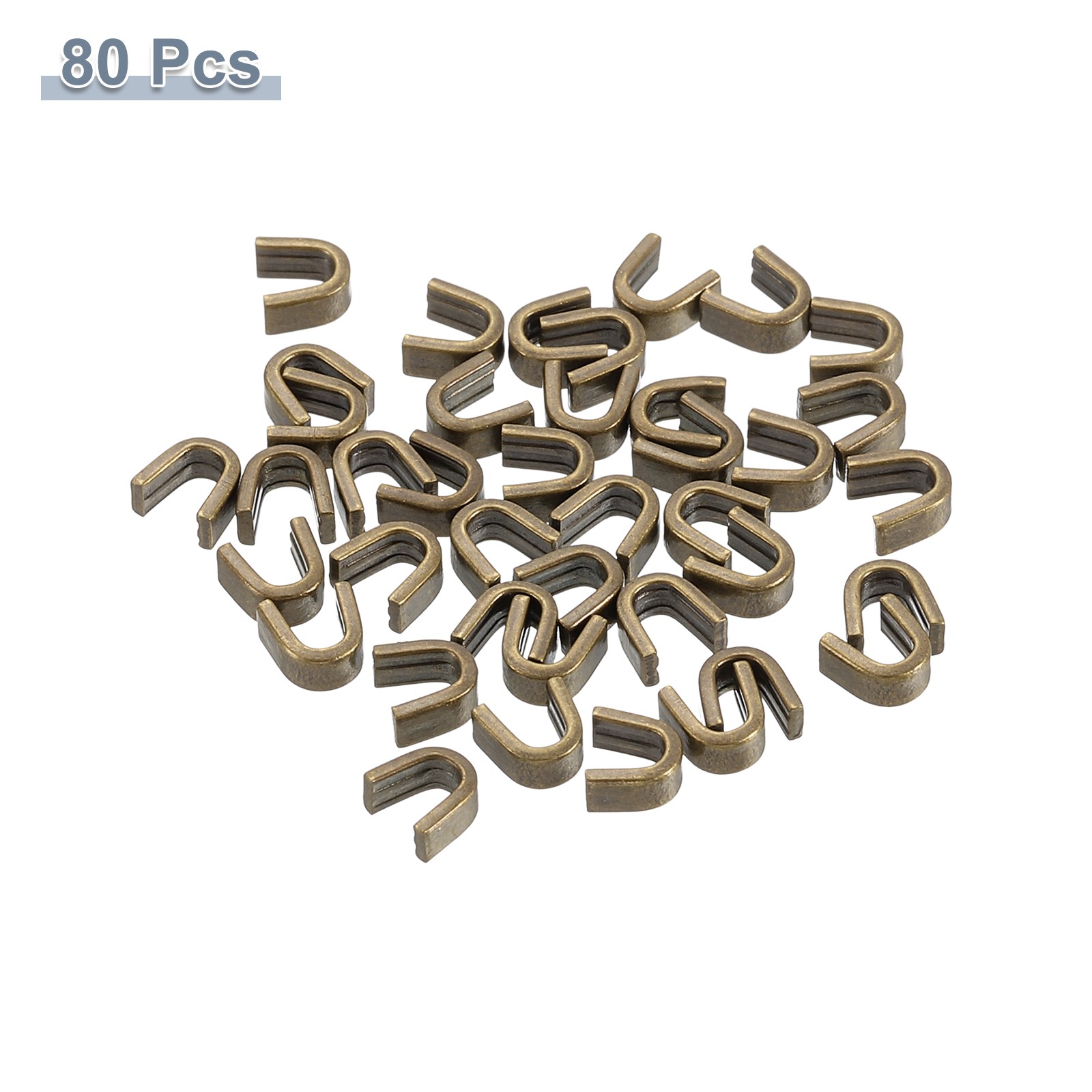 80Pcs #5 U Shape Top Stopper Closed-end Zipper Slider, Bronze