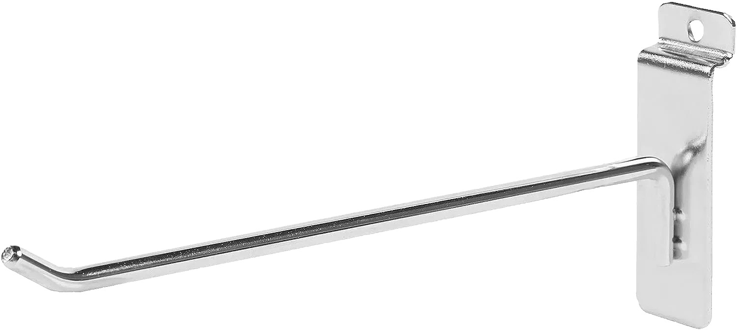 (Pack 26) Commercial Grade S-19199C Peg Hooks for Slatwall 6"- Chrome