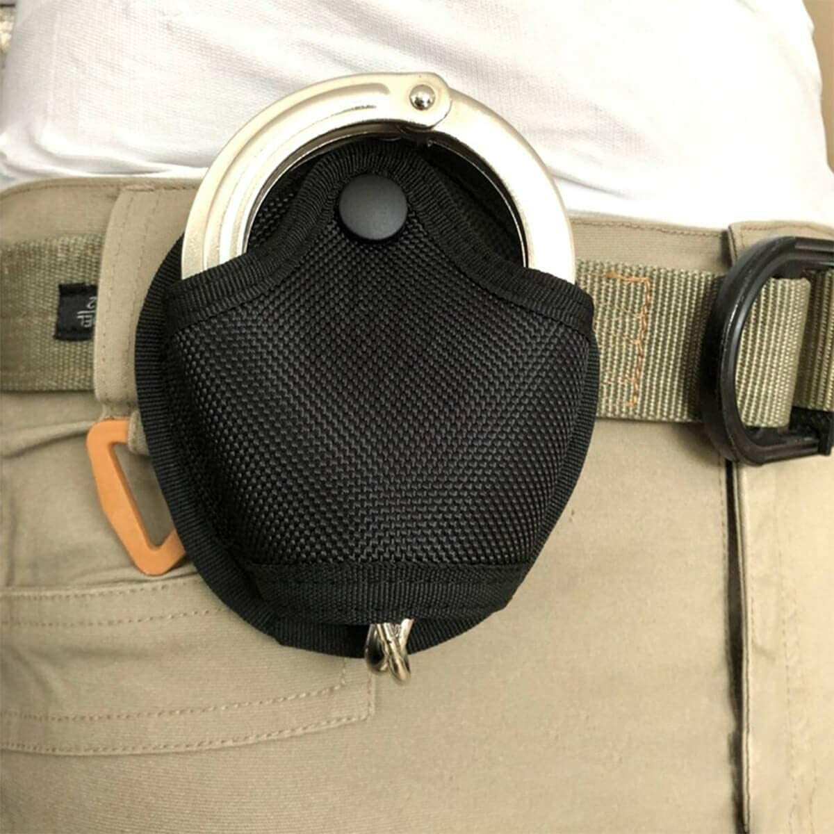 2Pack Tactical Open Top Handcuff Case - Quick Release Duty Belt Handcuff Holder
