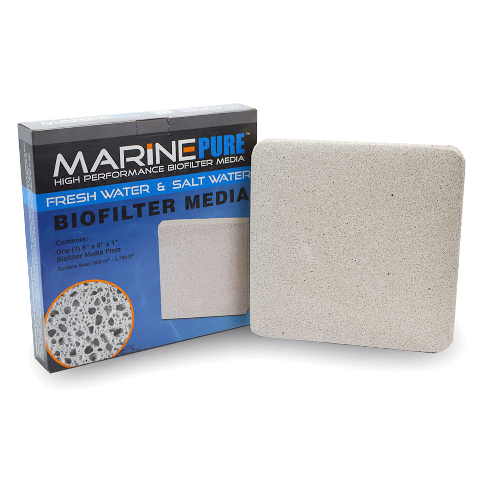 MarinePure Plate 8”x8"x1" High Performance Biofilter Media Marine Pure Plate