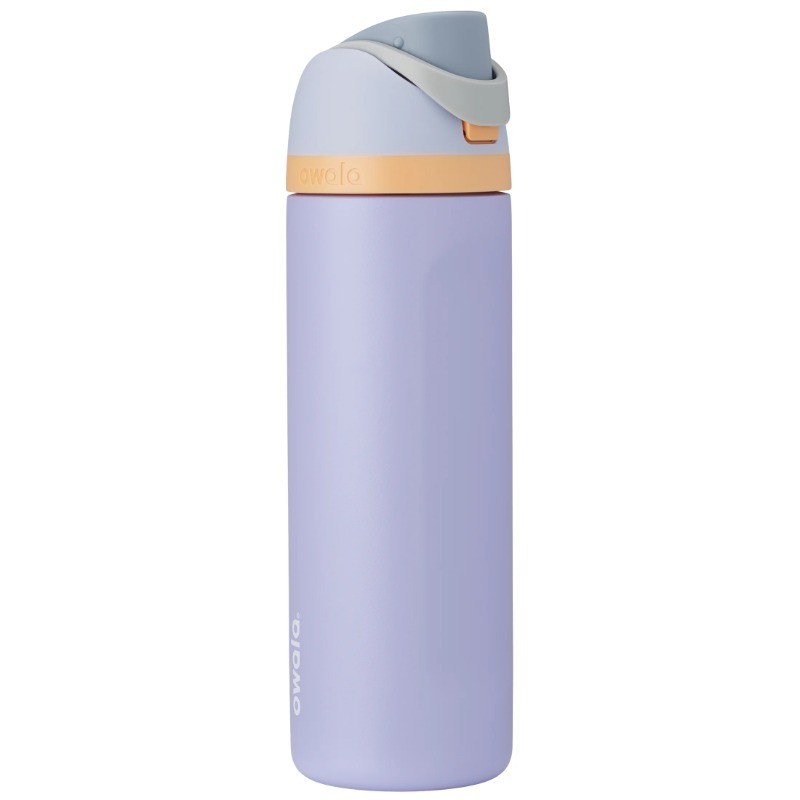 Owala FreeSip Insulated Stainless Steel Water Bottle, 24 Ounce, Cloud 9 Purple