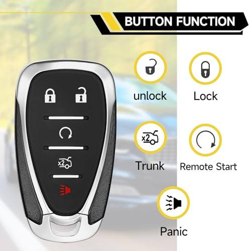Key Fob Replacement Fits for Chevy Camaro Malibu 2021 2022 2023 2024 Smart Car