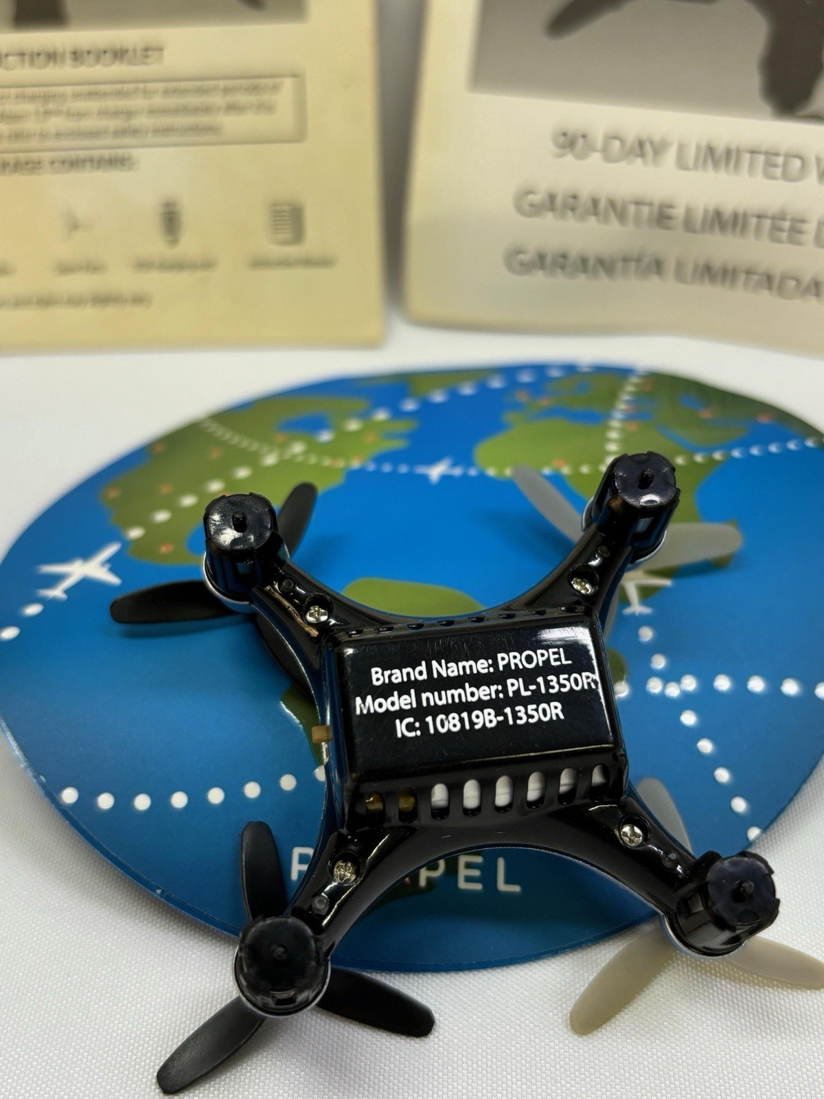 Propel Atom 1.0 Micro Quadcopter Drone 360 Stunt Rolls 65ft Range Blue