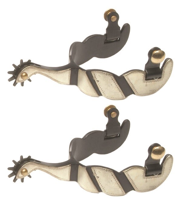 Black Steel Roping Spurs