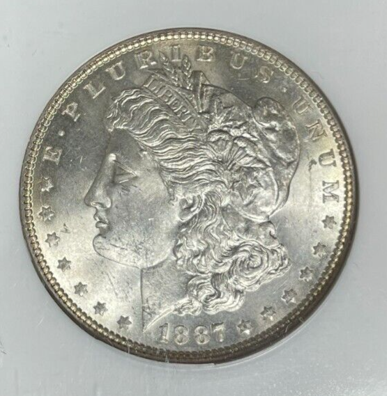 1887 MORGAN SILVER DOLLAR - NGC MS 64 ~BEAUTIFUL COIN~ REF#00-018