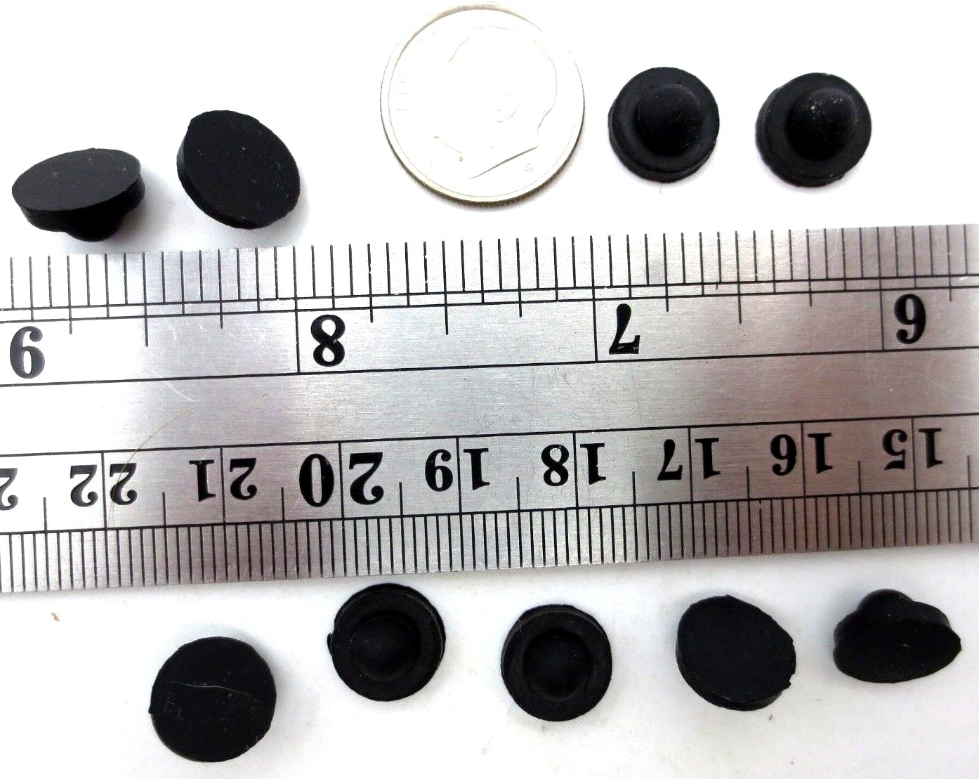 Rubber Push-In Stem Pad Bumper Fit 1/8" Hole, 1/32" Thick Panel, Free Shipping!