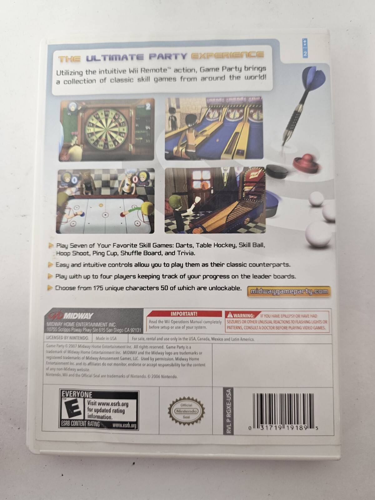 wii game party case only NO GAME