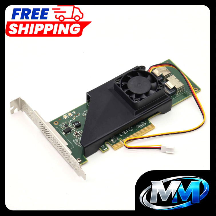LSI 9211 9201 8i 4i SAS HBA Cooling Fan Included + Shroud All-In-One Cooler Kit