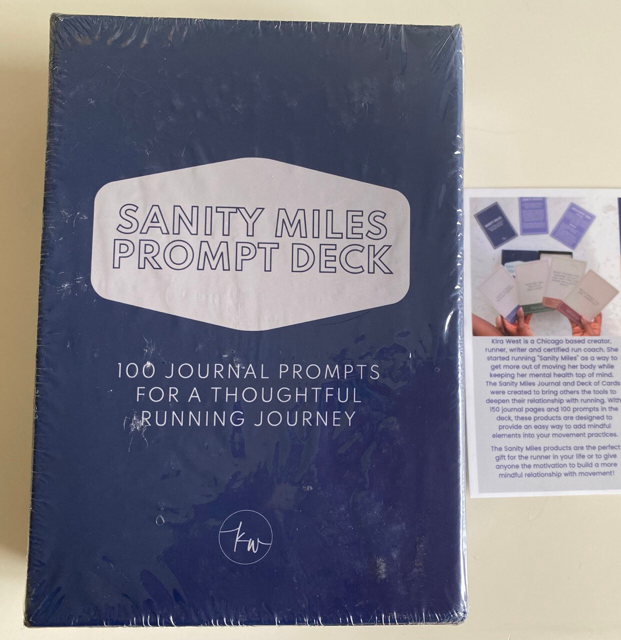 Gift for Runners RUN MINDFUL Sanity Miles 100 Journal Prompts Deck NEW & SEALED