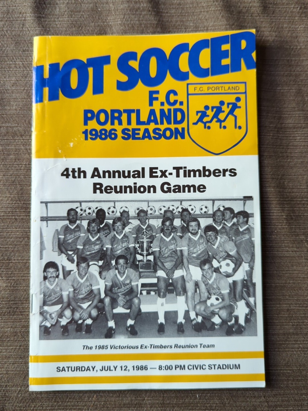 F.C. Portland 4th Annual Ex-Timbers Reunion Game Program 1986 Clive Charles Vtg