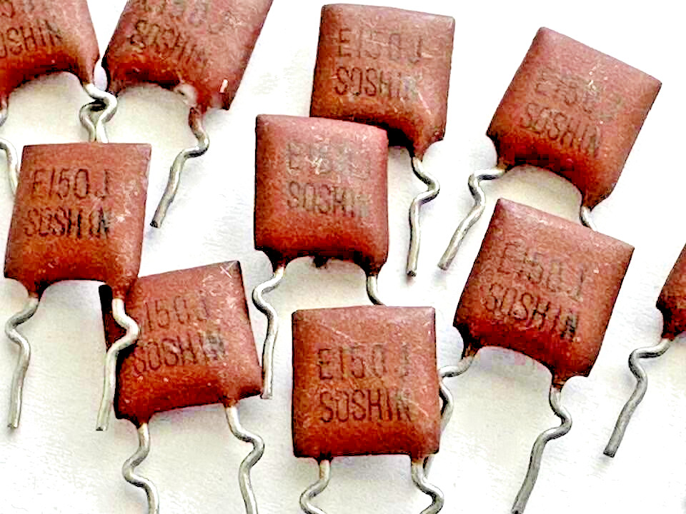 15X - 150pF @ 500V 5% - DUREZ COATED MICA CAPACITOR ~ GOOD FOR AMP/HiFi/RF  #150
