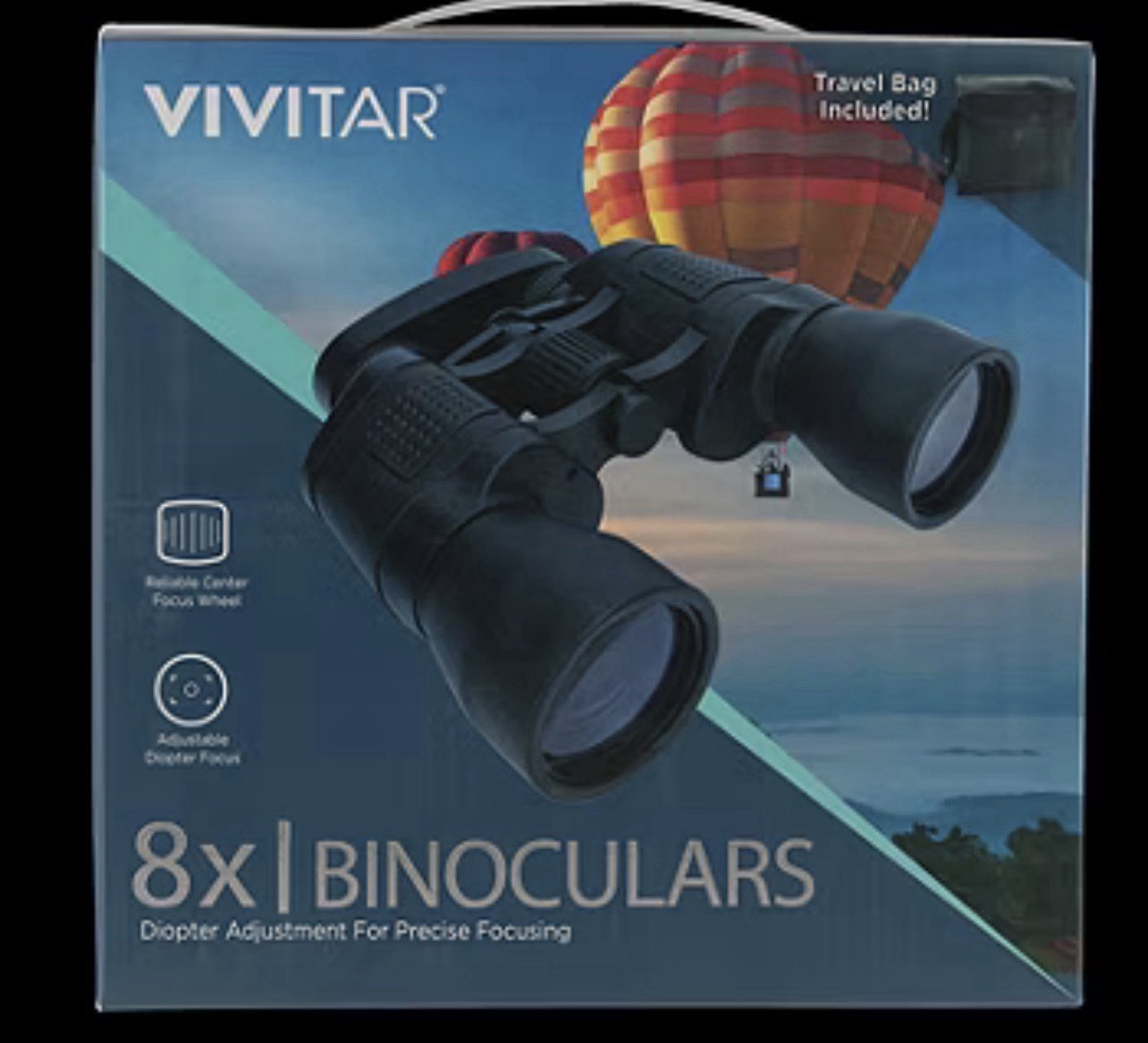 Vivitar Binoculars 8x Angular/ Linear Up To 1000 Yards NEW IN BOX with Case