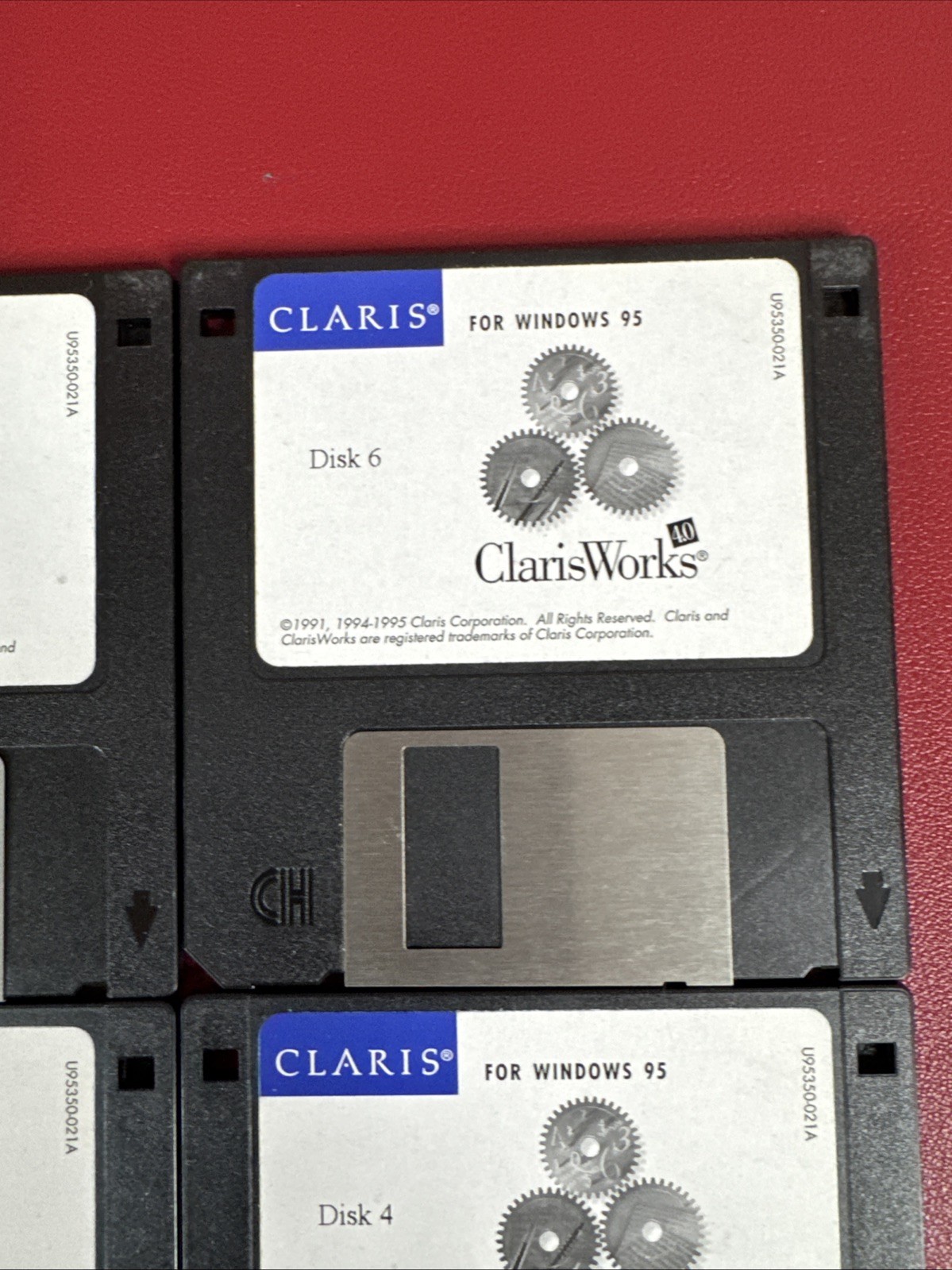 ClarisWorks Windows 3.5” Floppy Disk Complete Set Disks 1-6