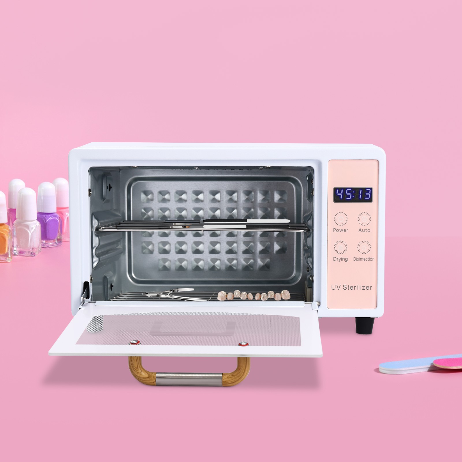 Nail Tool Sanitizer Drying Box Cabinet 160W Tool Sterilizer Nail Art Salon Tool