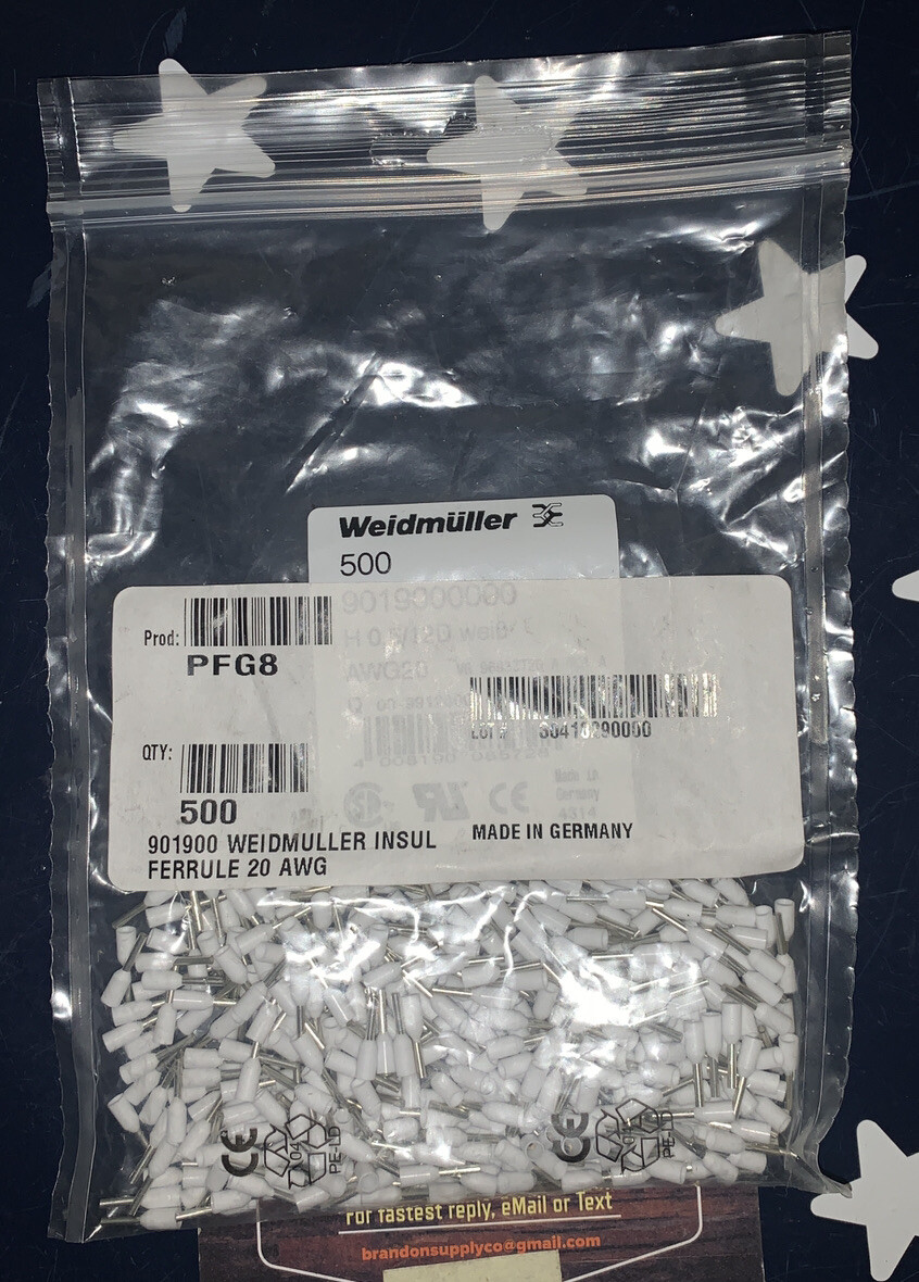 Weidmüller 9019000000 H 0,5/12D AWG20   PACK OF 500 WEIDMULLER