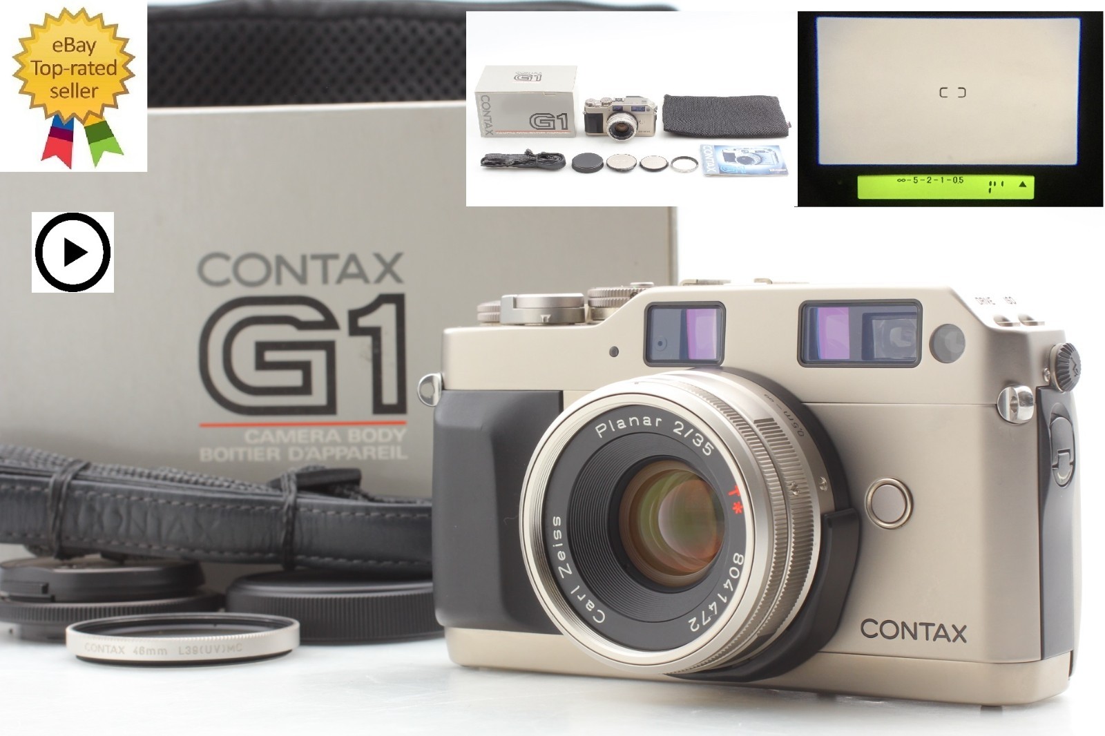 Green Label [MINT in Box] Contax G1 35mm Film Camera 35mm f2 Lens From JAPAN