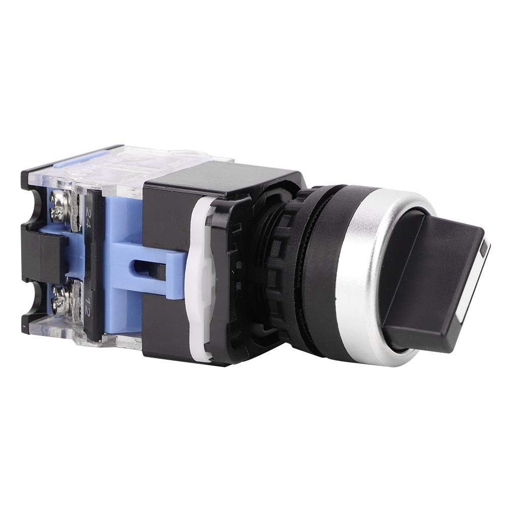 Self-Locking Knob Switch 22mm 1 Open 1 Close 2 Position Maintained Selector 10A