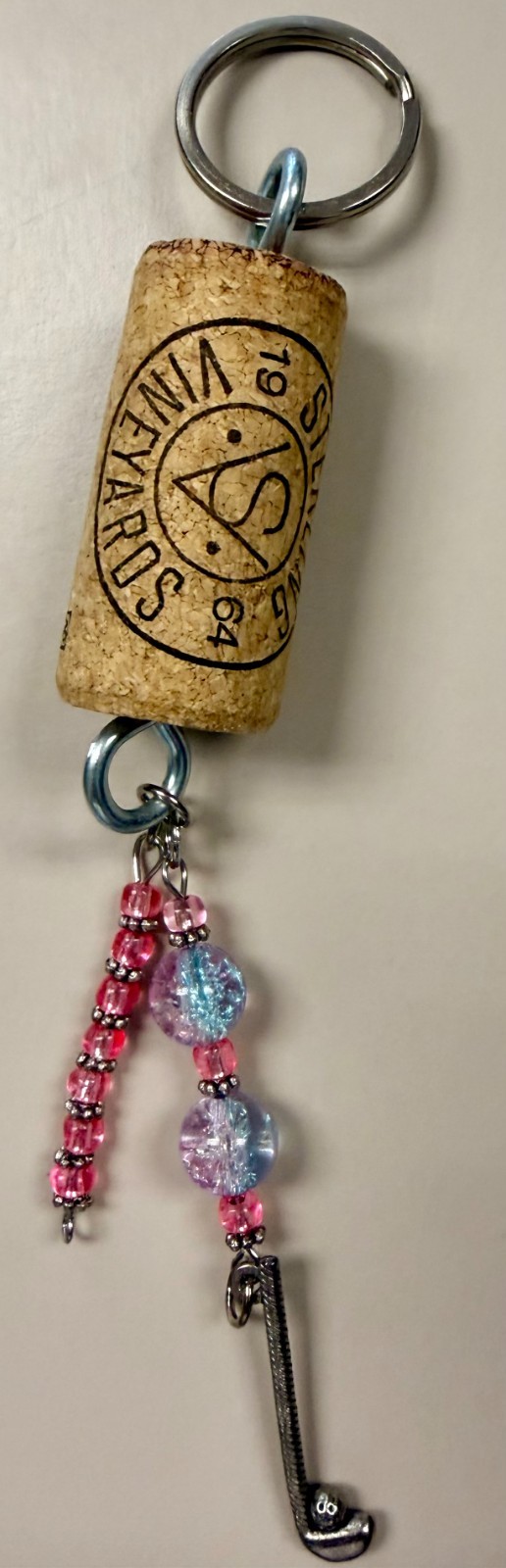 Golf & Wine Enthusiasts Women's Key Chain w/ Love by Individuals w/ Disabilities