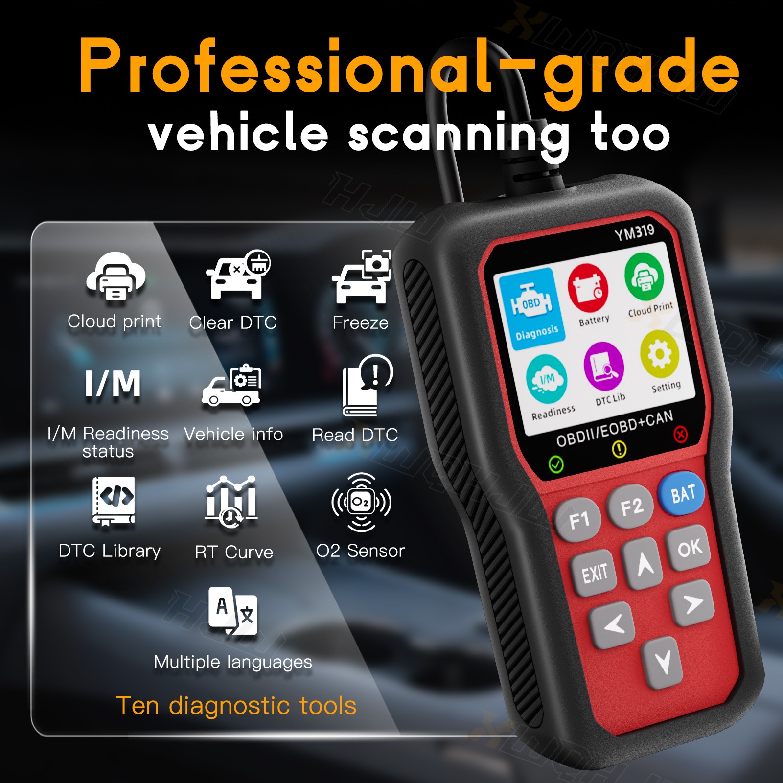 For Chrysler Jeep Dodge Bidirectional OBD2 Scanner Diagnostic Tool E-CU Coding