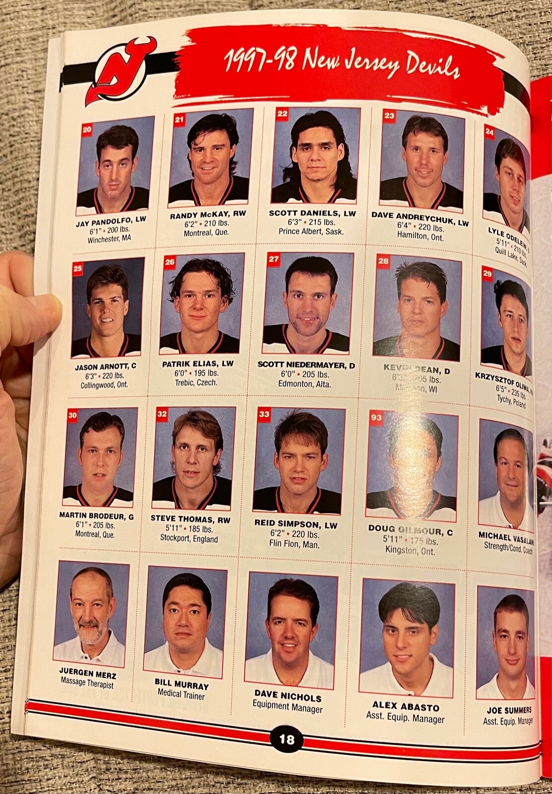 1998 NJ Devils Souvenir Program Center Ice Devils Vs. Bruins March 5th 1998