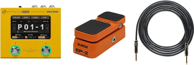 Hotone MP-50-MAR-K Ampero MINI w/Cable and EP-2 Pedal Marigold